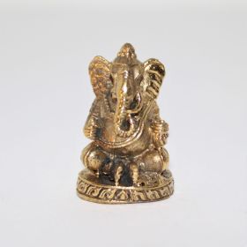 Zittende Ganesh van Brons voor hulp bij studeren
