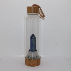 Drinkfles met Lapis Lazuli obelisk