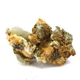 Blauwe Bariet met Pyriet en Calciet