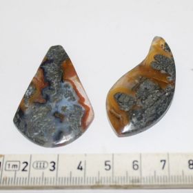 Cabochon van Oceaan Jaspis set van 2