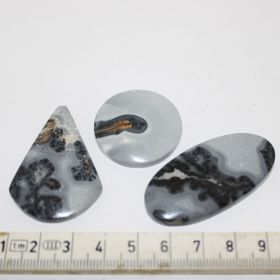 Cabochon van Molligano Jaspis set van 3