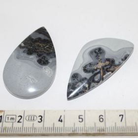 Cabochon van Molligano Jaspis set van 2