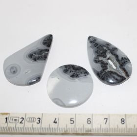 Cabochon van Molligano Jaspis set van 3