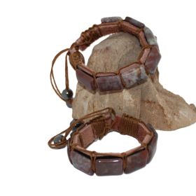 Ocean Jaspis op Leer