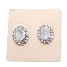 Opaal oorbellen in 925 zilver