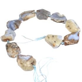 Blauwe Chalcedoon schijven streng