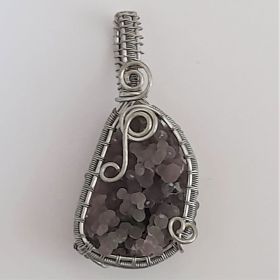 Druif Agaat Wire Wrapped hanger